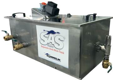 SAS Tank high efficiency industrial oil water separator with Active Oil Removal